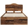 vidaXL Sengestamme med hodegjerde Gammelt tre 135 x 190 cm Massiv furu