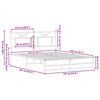 vidaXL Sengeramme uten madrass sonoma eik 150x200 cm konstruert tre