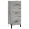 vidaXL Highboard gr&aring; sonoma 34,5x34x180 cm konstruert tre