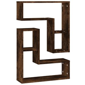 vidaXL Vegghyller 2 stk r&oslash;kt eik 50x15x50 cm konstruert tre