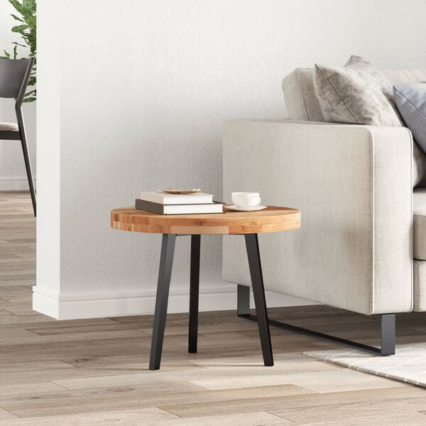 vidaXL Bordplate rund &Oslash;50x4 cm heltre akasie