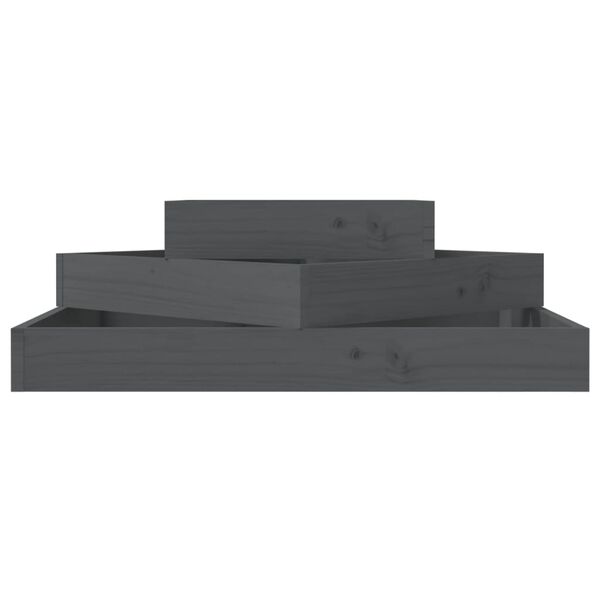 vidaXL Plantekasse svart 83x83x27 cm heltre furu
