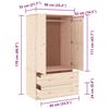 vidaXL Garderobe ALTA 90x55x170 cm heltre furu