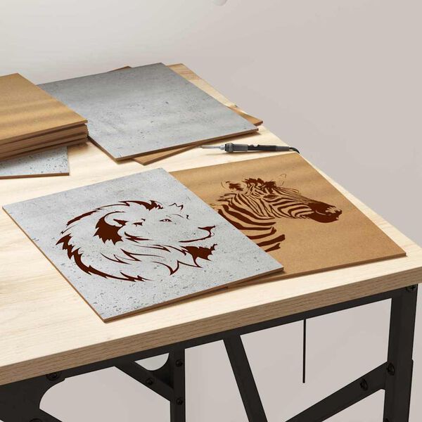 vidaXL Dekorpaneler 150 pcs Betonggr&aring; 21 x 30 x 0,27 cm Konstruert tre