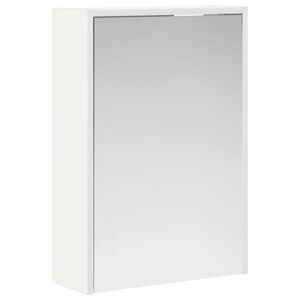vidaXL Baderomsspeilskap med d&oslash;r Hvit 43 x 16 x 62.5 cm Konstruert tre