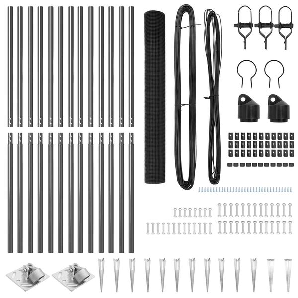 vidaXL Gjerde med innlegg. Gr&aring; 1.2 x 25 m St&aring;l