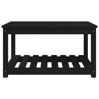 vidaXL Hagebord svart 82,5x50,5x45 cm heltre furu