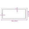 vidaXL Bordplate m&oslash;rkegr&aring; 100x40x4 cm behandlet eik naturlig kant