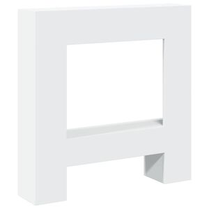 vidaXL Peisramme hvit 81x18x82 cm konstruert tre