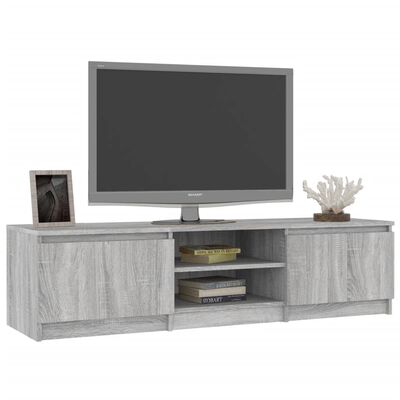 vidaXL TV-benk grå sonoma 140x40x35,5 cm konstruert tre