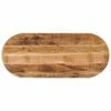 vidaXL Bordplate 140x60x2,5 cm oval grovt heltre mangotre