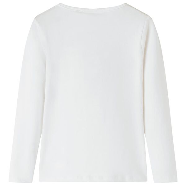 T-skjorte for barn med lange ermer ecru 140