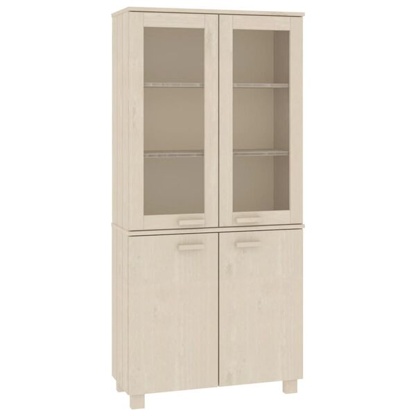 vidaXL Highboard HAMAR heltre furu honningbrun