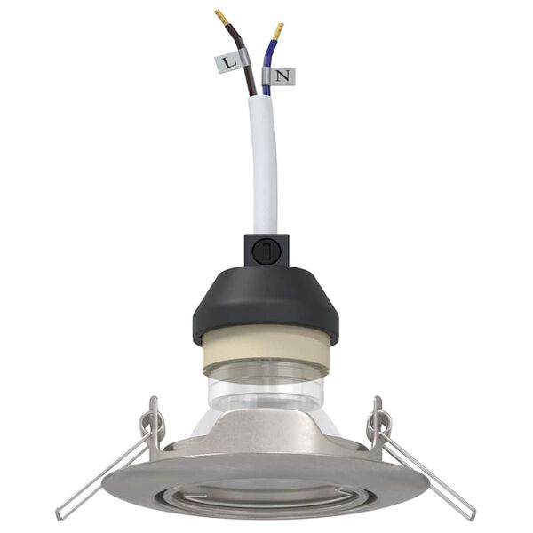 vidaXL Spotlight 6 pcs s&oslash;lv 9 x 9 x 2.5 cm Metall