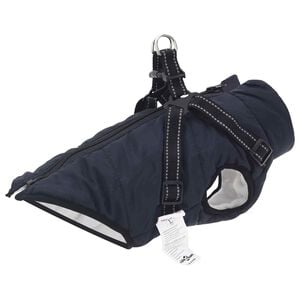 vidaXL Hund Frakk Marinebl&aring; L36 Fleece og polyester