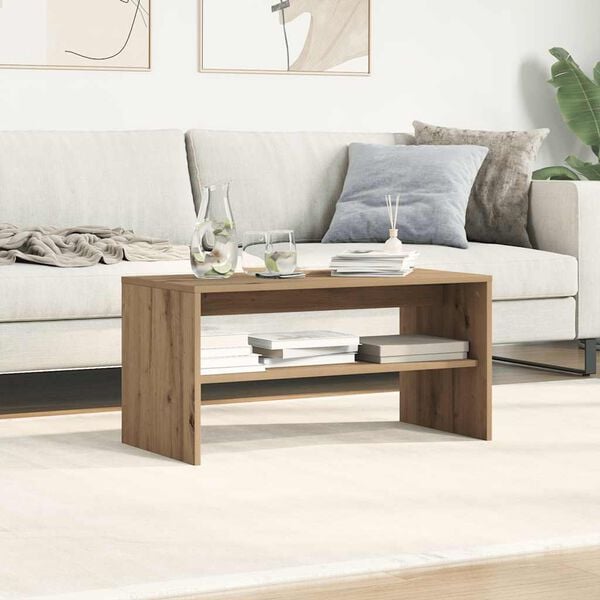 vidaXL TV-benk artisan eik 80x40x40 cm konstruert tre