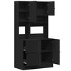 vidaXL Kj&oslash;kkenskap svart 95x50x180 cm konstruert tre