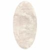 vidaXL Omr&aring;detepper Oval HUARTE Beige 100 x 200 cm 100% Polyester