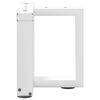 vidaXL Salongbordben T-formet 2 stk hvit 30x25x(30-31) cm st&aring;l