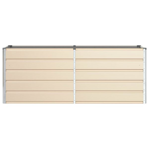 vidaXL Plantekassed Elfenben 480 x 50 x 45 cm Galvanisert St&aring;l