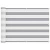 vidaXL Balkong Skjerm Lys Gr&aring; og Hvit 75 x 400 cm PU-belagt oxford alu