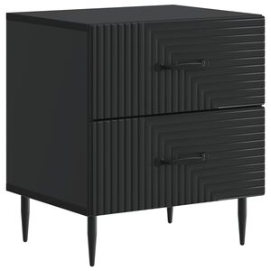 vidaXL Nattbordskap med skuff Svart 43 x 34,5 x 47,5 cm Konstruert tre