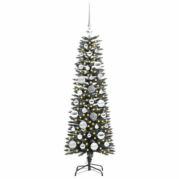 vidaXL Kunstig juletre grønn 40,5 x 40,5 x 120 cm PVC og plast og stål