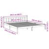 vidaXL Ekstra lang sengeramme uten madrass hvit 200x220 cm heltre furu