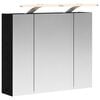 vidaXL Baderomsspeilskap Svart eik 60 x 14,5 x 50 cm Konstruert tre