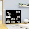 vidaXL CD-hylle svart 100x23x89,5 cm konstruert tre