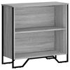 vidaXL Bokhylle gr&aring; sonoma 80x31x74,5 cm konstruert tre