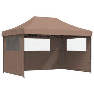 vidaXL Partytelt 279 x 410 x 315 cm Brun Oxford Stoff