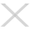 vidaXL Spisebordben X-formet 2 stk hvit 90 x (72-73) cm st&aring;l