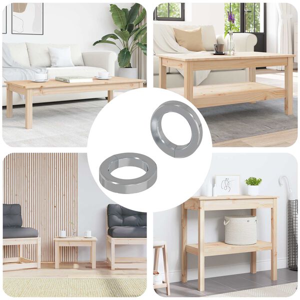 vidaXL Fj&aelig;rvasker 2 pcs Hvit 13 x 1 mm Jern