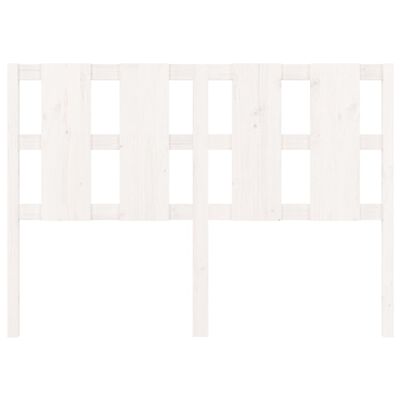 vidaXL Sengegavl hvit 140,5x4x100 cm heltre furu