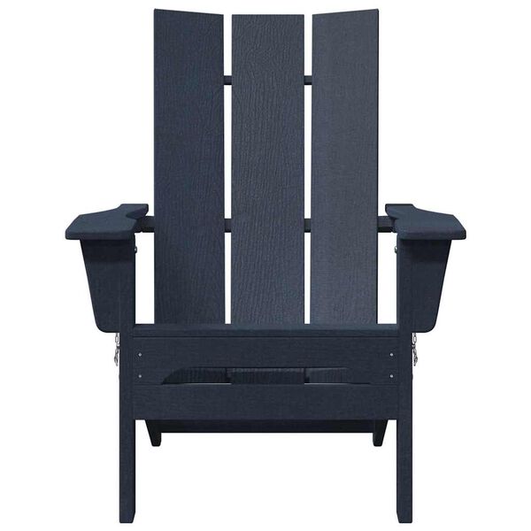 vidaXL Folding Adirondack Stol Marinebl&aring; 80,5 x 74,5 x 92 cm HDPE