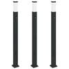 vidaXL Pullertlamper med sensor og stikkontakt 3 stk 110 cm svart IP44