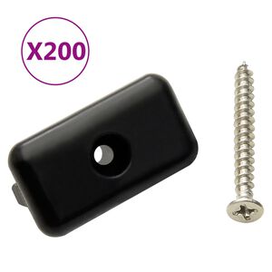 vidaXL Braketter for gulvbord med skruer 200 stk rustfritt st&aring;l 304