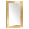 vidaXL Baderomsspeil Gull 50 x 2,5 x 70 cm Glass og solid mango tre