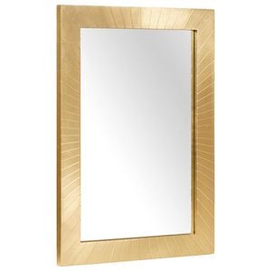 vidaXL Baderomsspeil Gull 50 x 2,5 x 70 cm Glass og solid mango tre