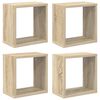 vidaXL Vegghyller kubeformet 4 stk sonoma eik 26x15x26 cm