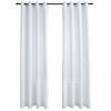 vidaXL Lystette gardiner med metallringer 2 stk offwhite 140x175 cm
