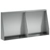 vidaXL St&oslash;ttemur 2 stk. 40 x 12 x 40 cm Galvanisert st&aring;l S&oslash;lv