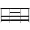 vidaXL Konsollbord med hylle Svart eik 160 x 29 x 80 cm Konstruert tre