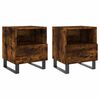 vidaXL Nattbord 2 stk r&oslash;kt eik 40x35x47,5 cm konstruert tre