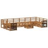 vidaXL Utend&oslash;rs sofa-sett 8 pcs Naturlig Solid akasietre