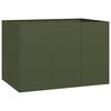 vidaXL Plantekasse olivengr&oslash;nn 120x80x80 cm st&aring;l