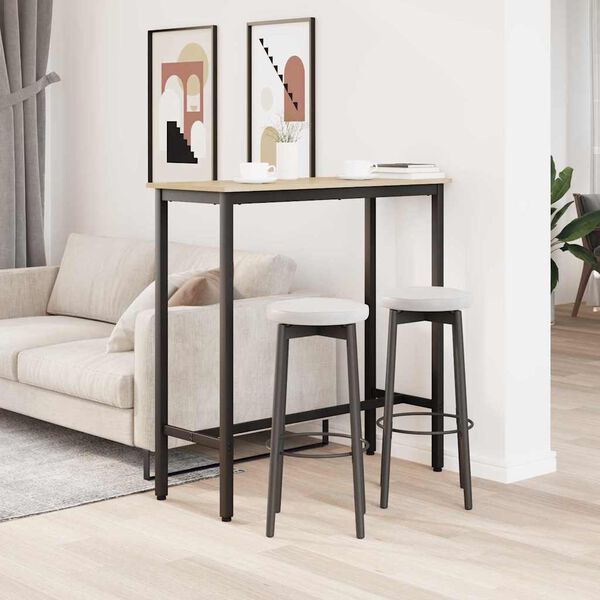 vidaXL bord Sonoma eik 100 x 40 x 100,5 cm Konstruksjonsvirke og st&aring;l