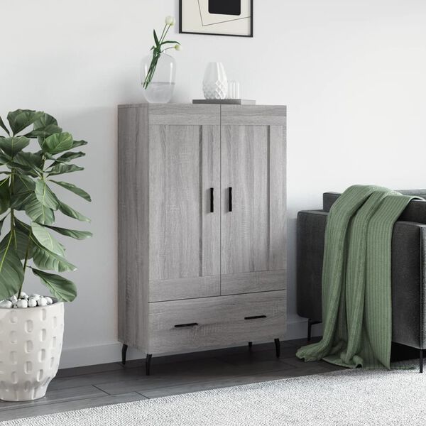 vidaXL Highboard gr&aring; sonoma 69,5x31x115 cm konstruert tre