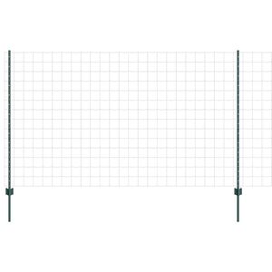 vidaXL Gjerde med stolpe gr&oslash;nn 1,4 x 10 m St&aring;l og PVC